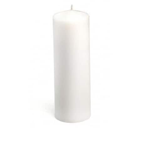 Zest Candle CPZ-047-12 3 x 9 in. White Pillar Candles, 12PK CPZ-047_12